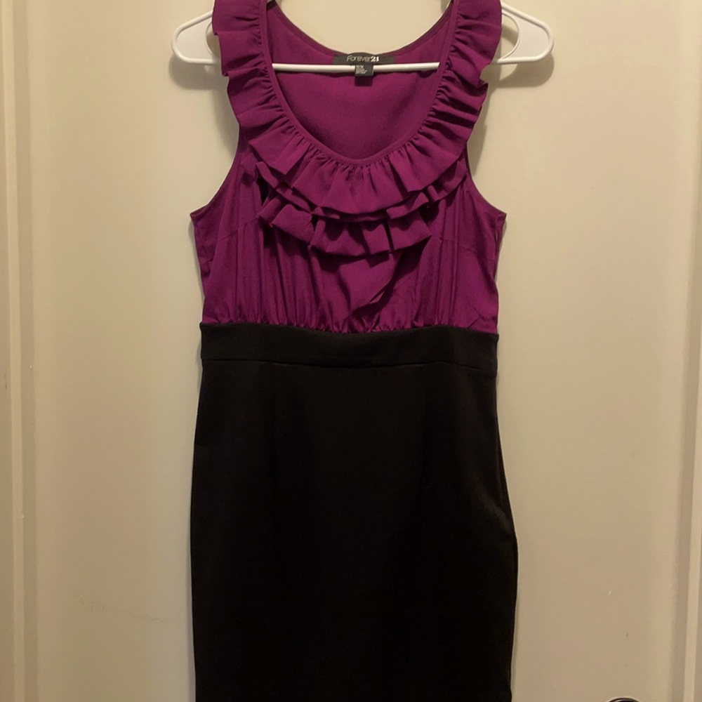 Purple and Black Cocktail Dress, Size Medium, Forever 21